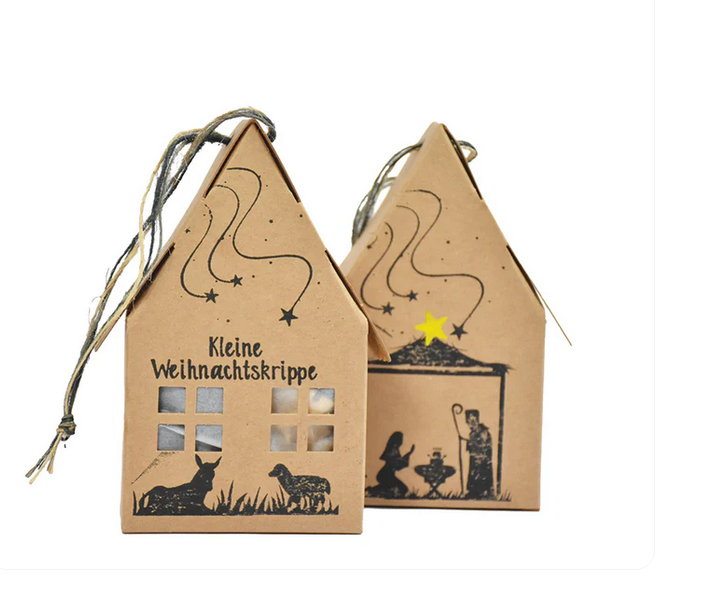 Geschenkbox Weihnachtskrippe zum selber bauen