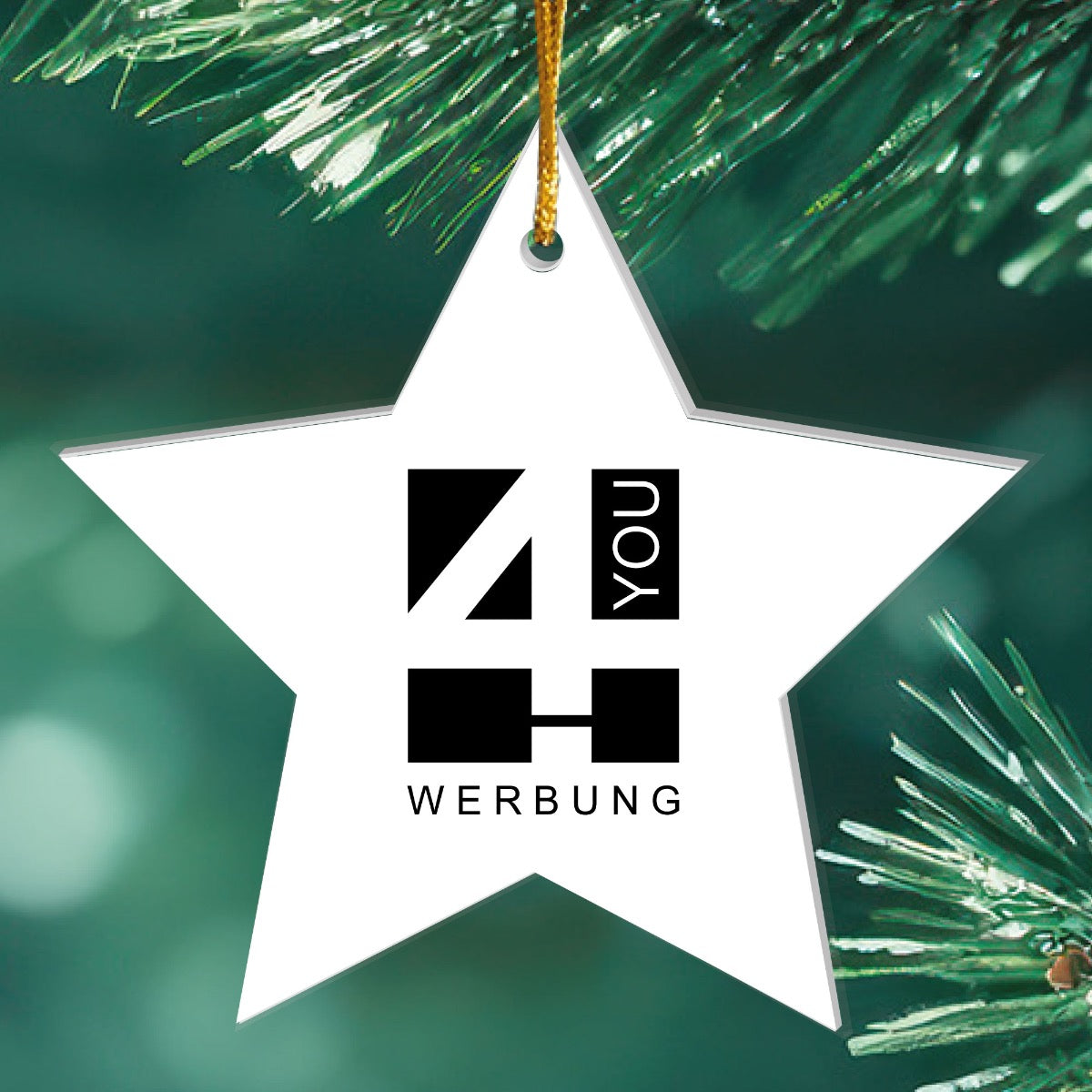 Acrylanhänger Stern mit Wunschdruck