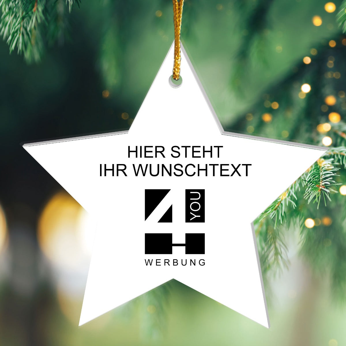 Acrylanhänger Stern mit Wunschdruck