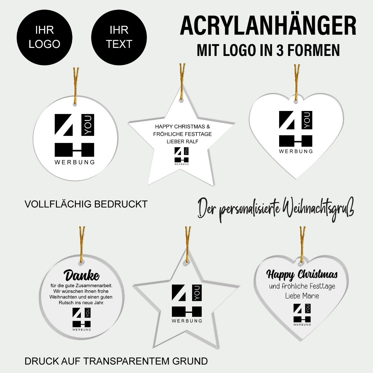 Acrylanhänger Haus mit Wunschdruck