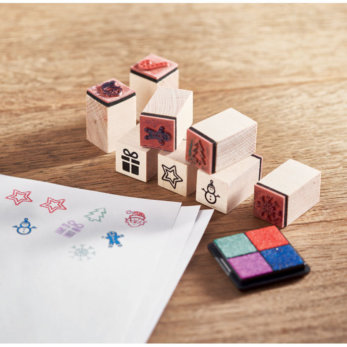 Stempel Set mit 8 Stempeln - Weihnachten