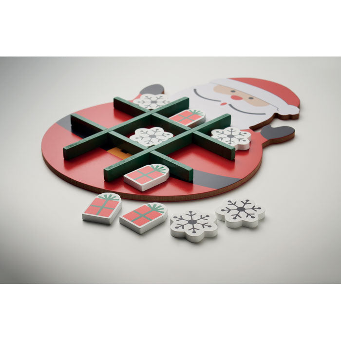 Tic-Tac-Toe Spiel aus Holz - Weihnachtsmann