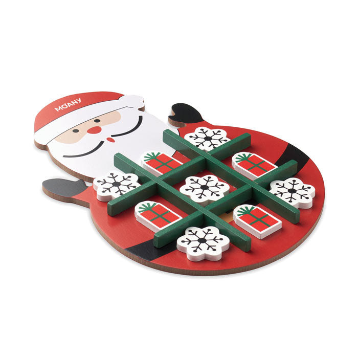 Tic-Tac-Toe Spiel aus Holz - Weihnachtsmann