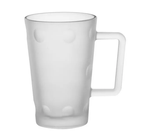 Dubbeglastässel satiniert mit Wunschdruck  & optionalem Eichstrich