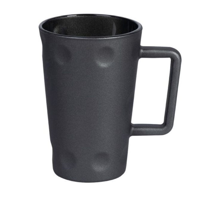 Dubbeglastässel schwarz metallic mit Wunschdruck  & optionalem Eichstrich