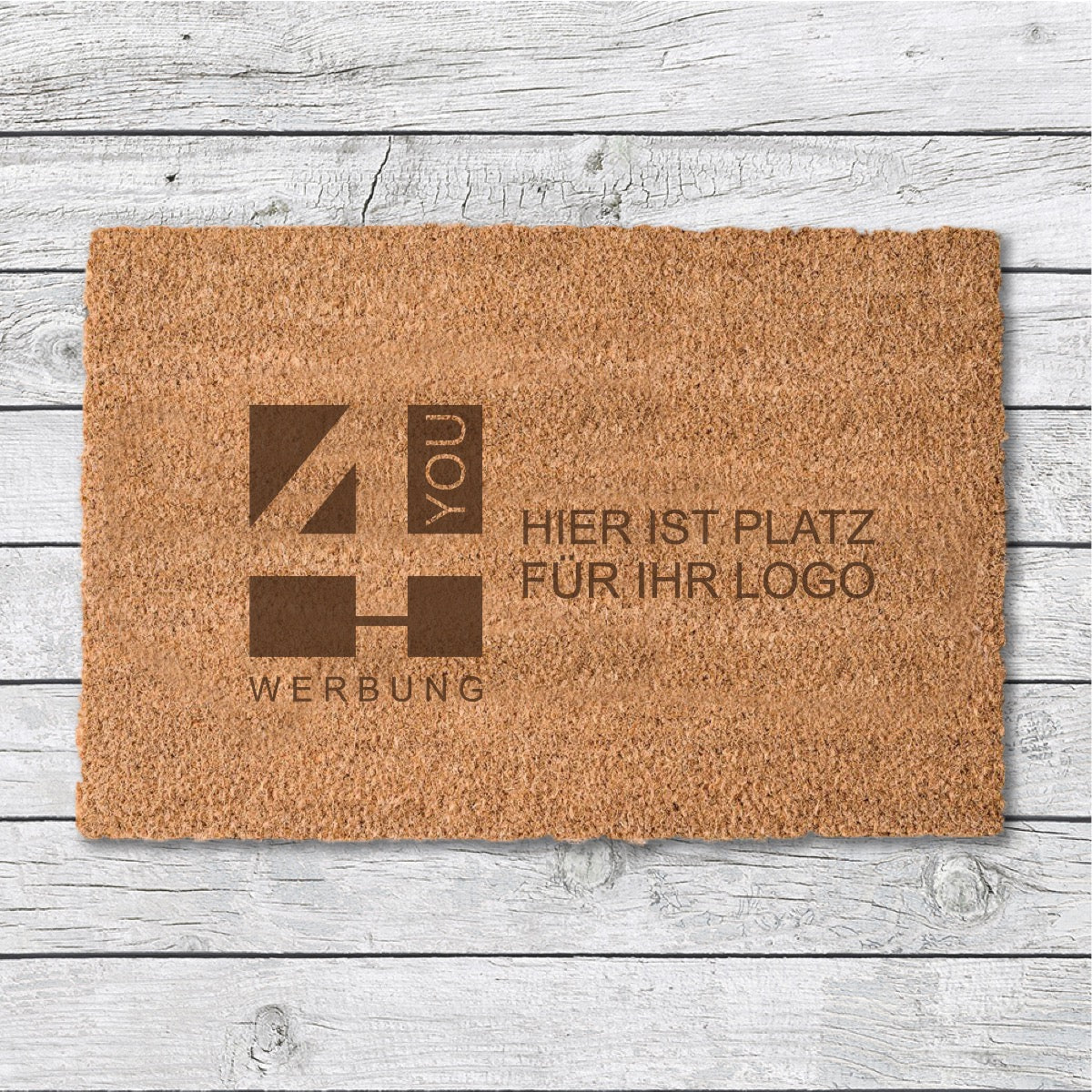 Kokos-Fußmatte mit individuellem Logo