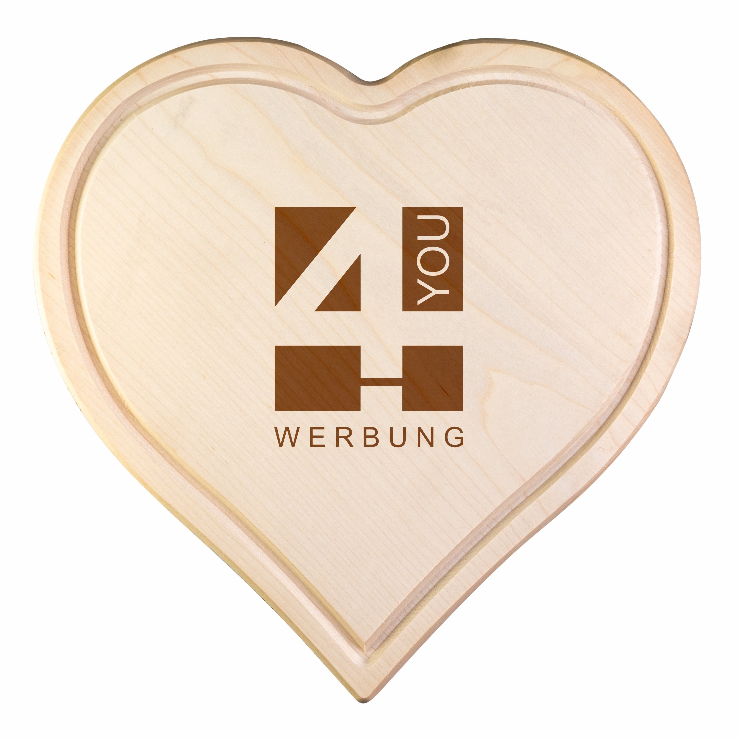 Schneidebrettchen - Herz mit Logo