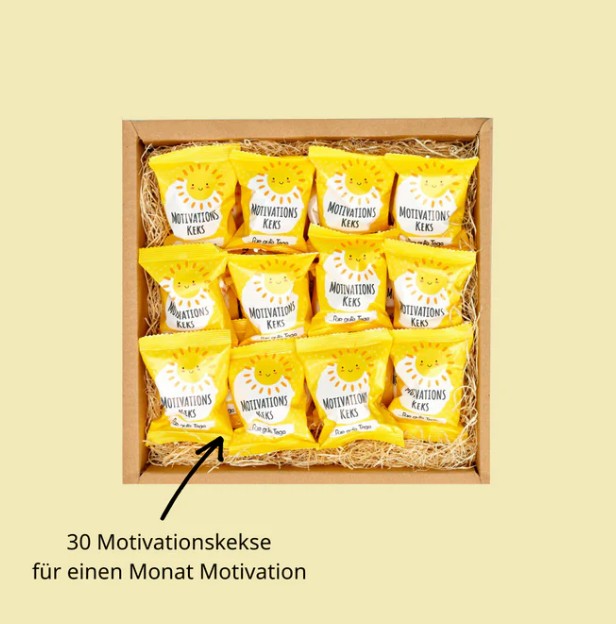 Motivationsglückskekse Geschenkbox