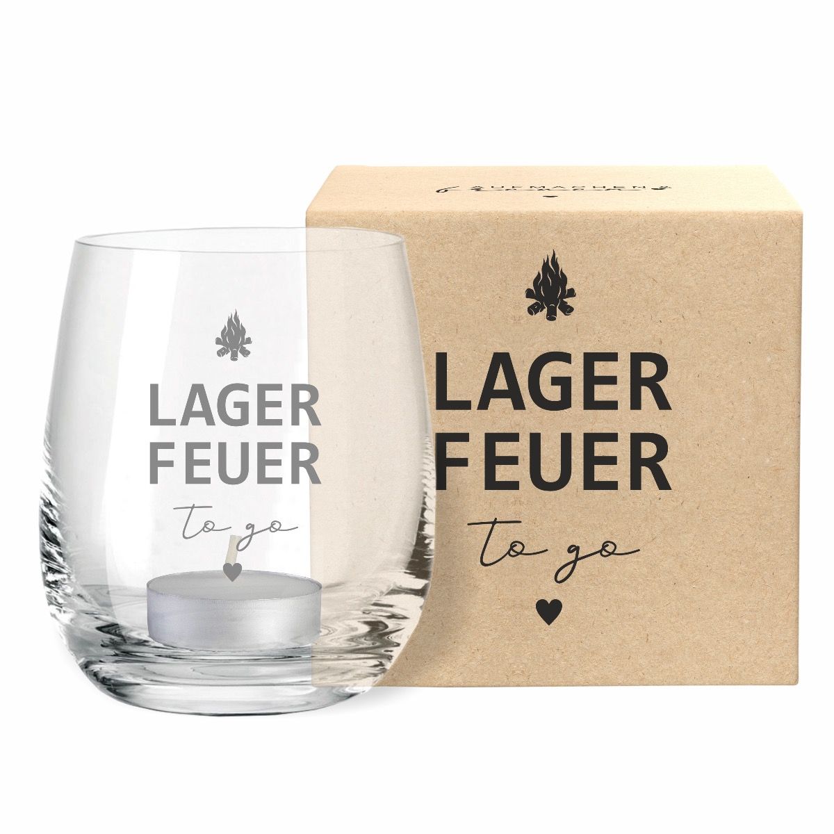 Windlicht - Lagerfeuer to go - optional mit Logodruck