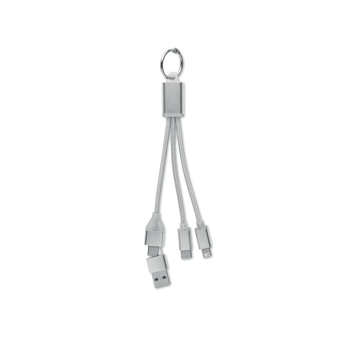 Schlüsselanhänger mit 4in1 Ladekabel