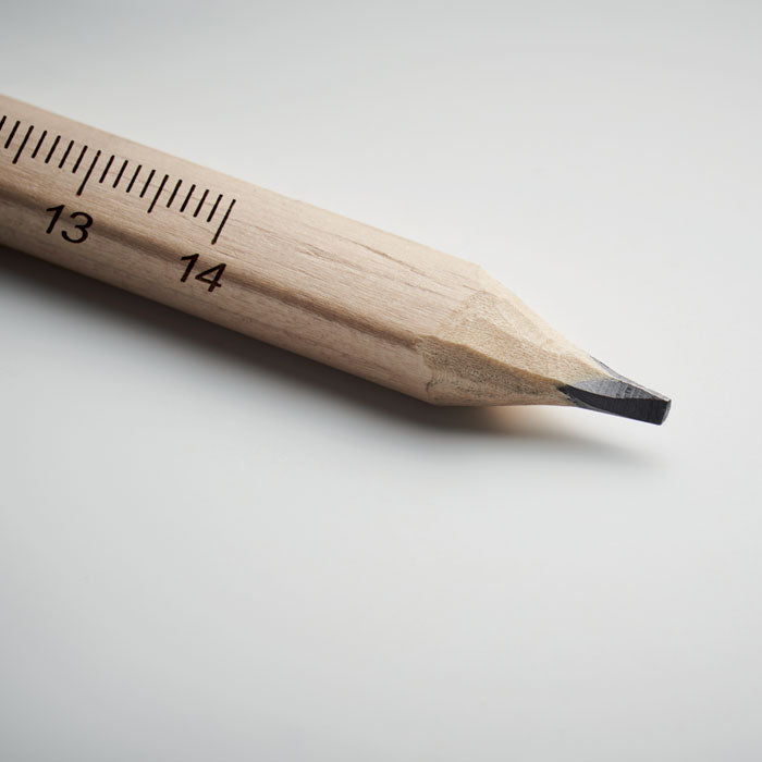 Zimmermanns-Bleistift mit Lineal