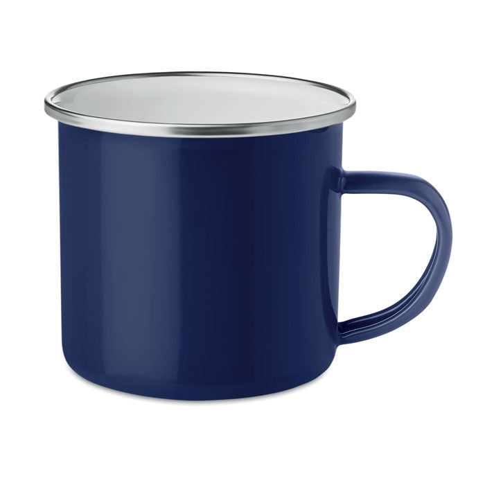 Emaillierter Metall-Becher im Vintage-Look