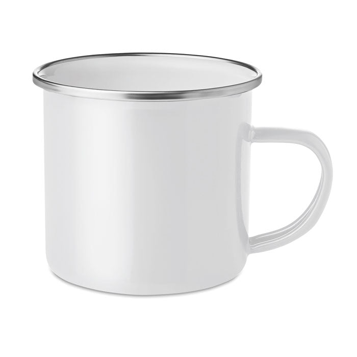 Emaillierter Metall-Becher im Vintage-Look