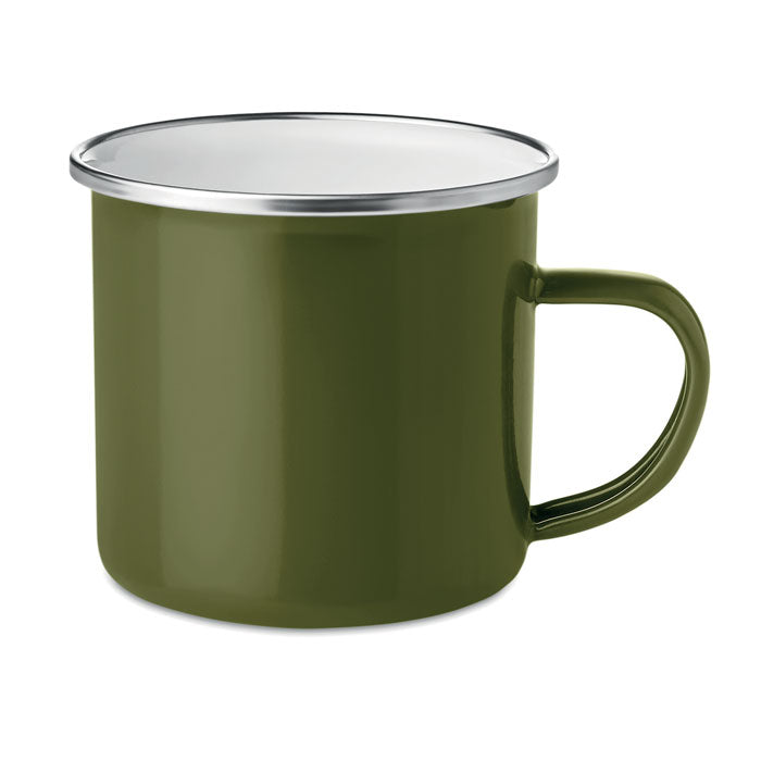 Emaillierter Metall-Becher im Vintage-Look