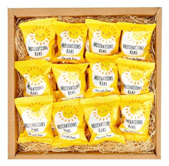 Motivationsglückskekse Geschenkbox