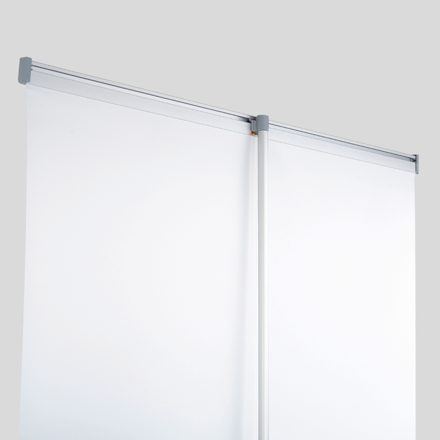 Roll-Up Bannerdisplay mit silberner Kassette - 85 x 200 cm