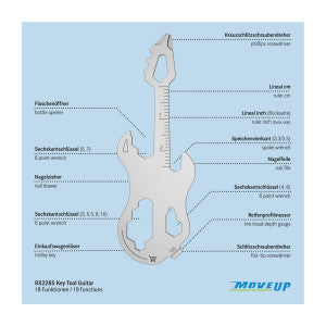 Key Tool  Gitarre  - 19 Funktionen Werkzeug