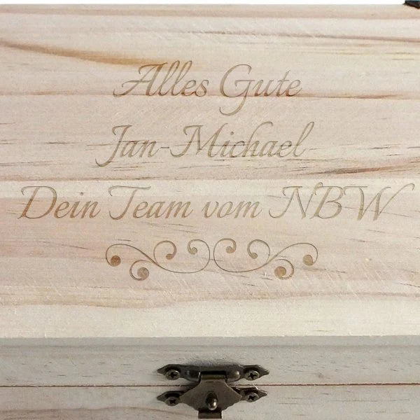 Schatztruhe mit Wunschtext