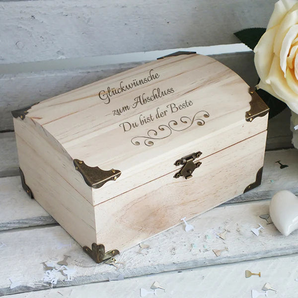 Schatztruhe mit Wunschtext