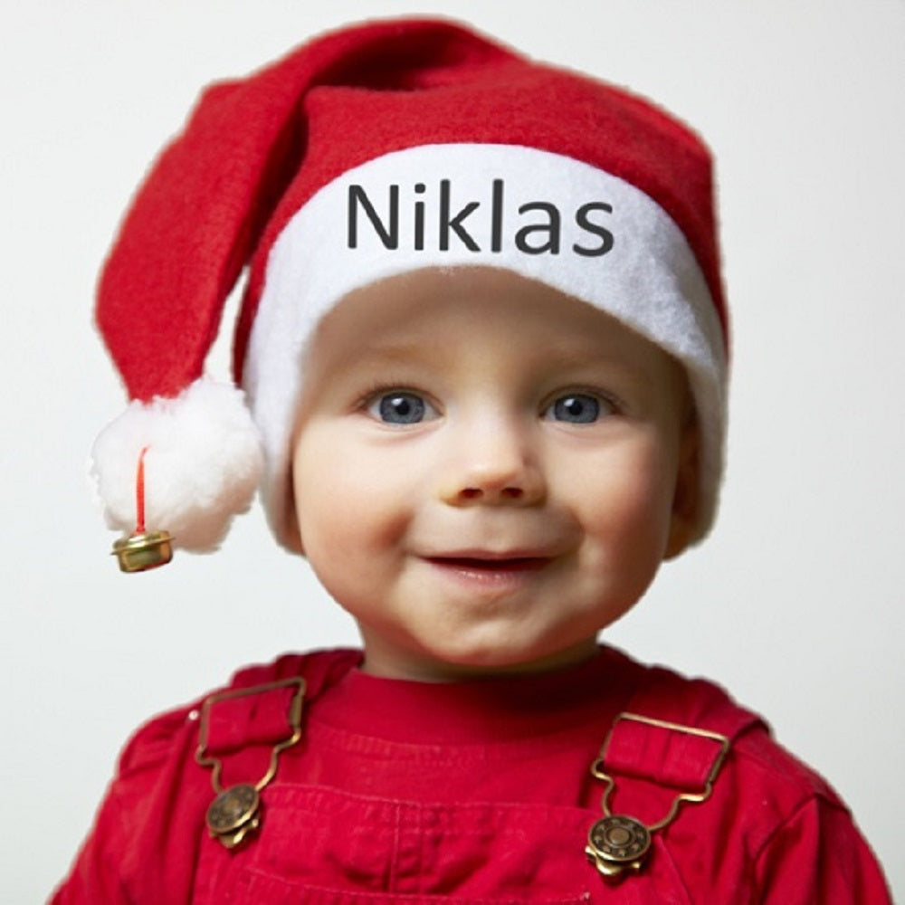 Weihnachtsmütze mit Namen oder Logo