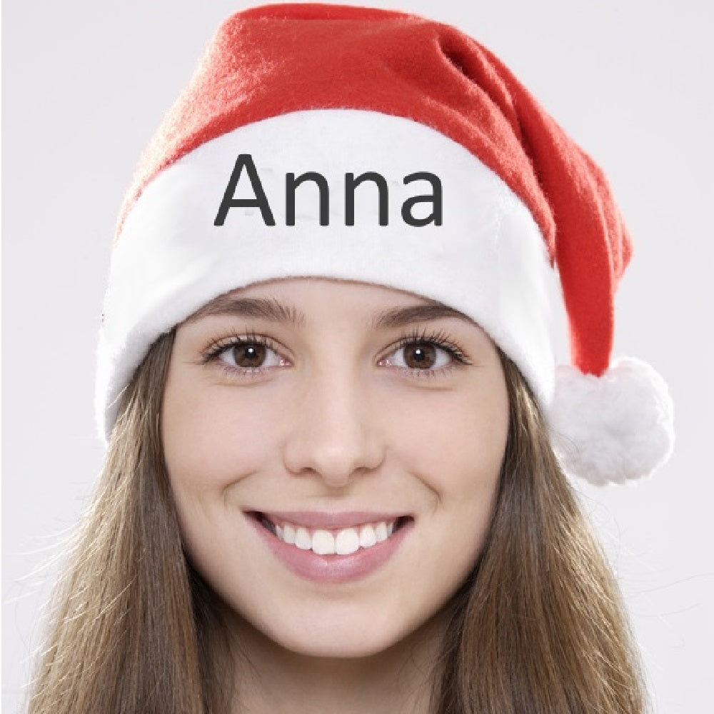 Weihnachtsmütze mit Namen oder Logo