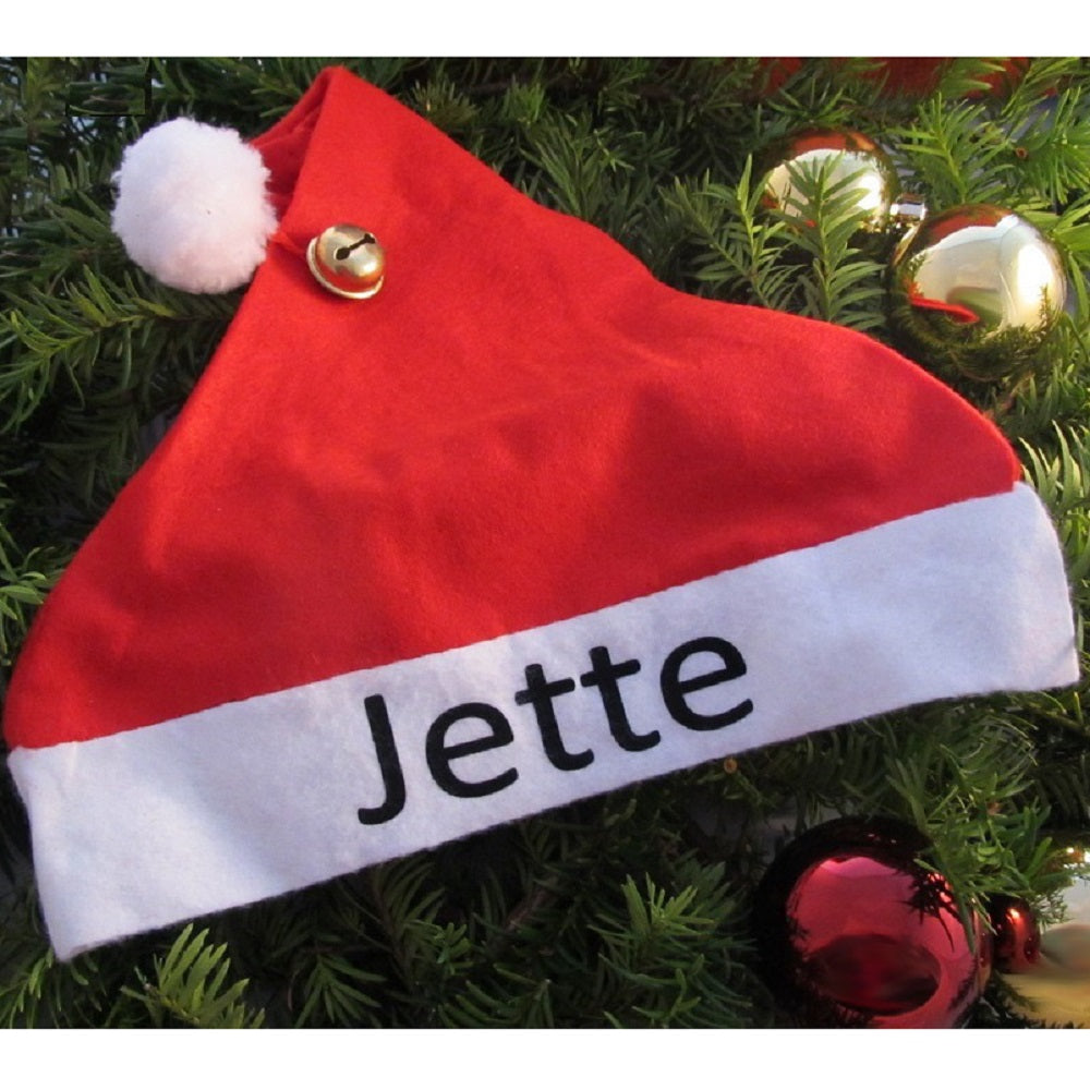Weihnachtsmütze mit Namen und Logodruck