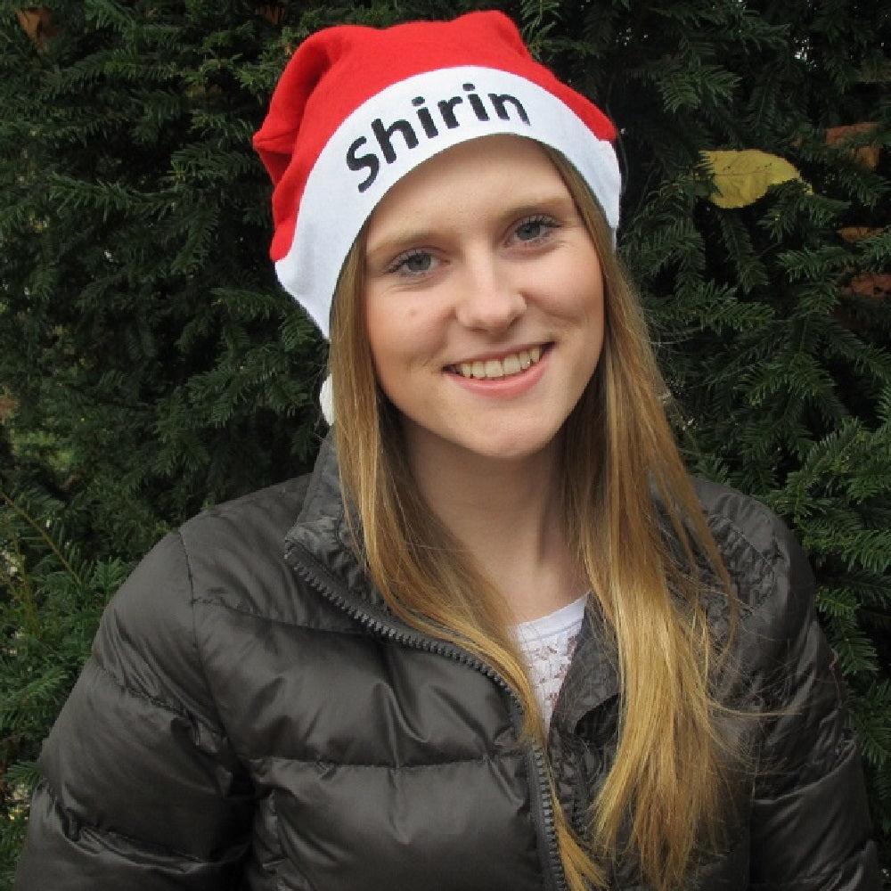 Weihnachtsmütze mit Namen oder Logo