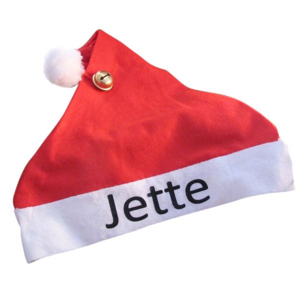 Weihnachtsmütze mit Namen und Logodruck