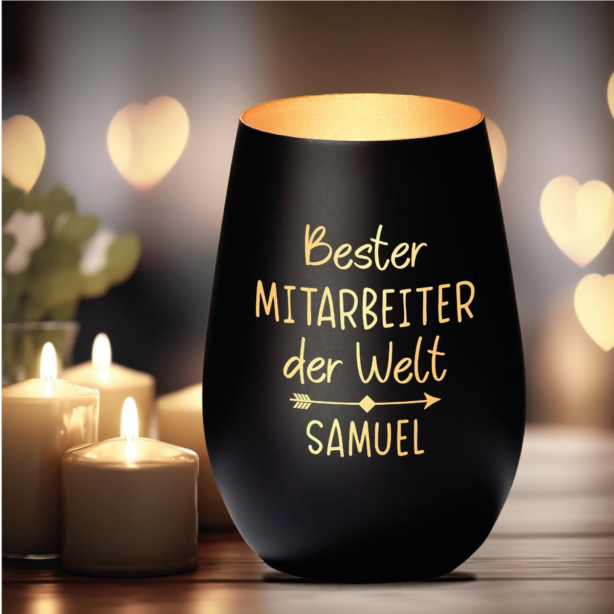 Windlicht "Bester Mitarbeiter" oder "Beste Mitarbeiterin"