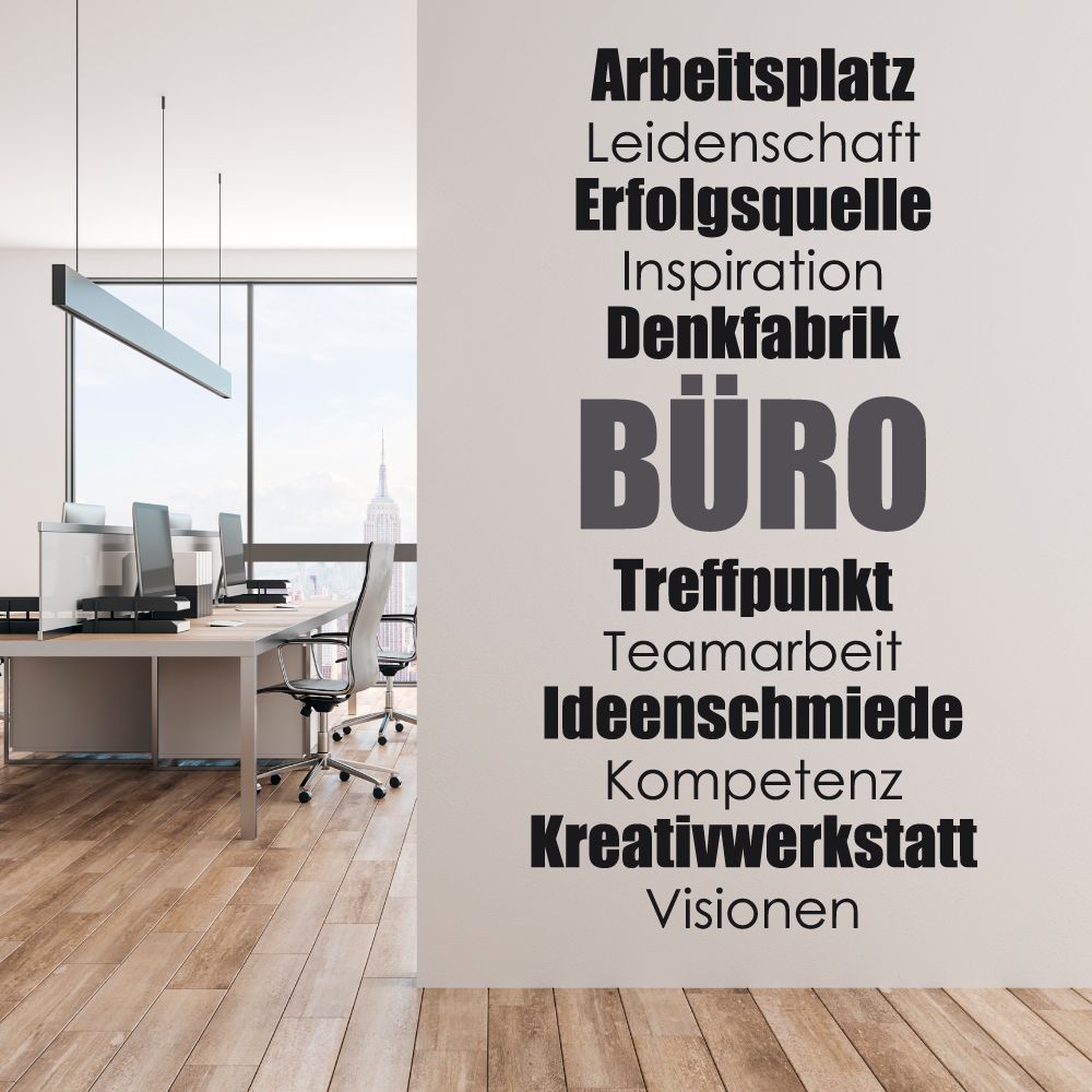 Wandtattoo "Büro Motivation"