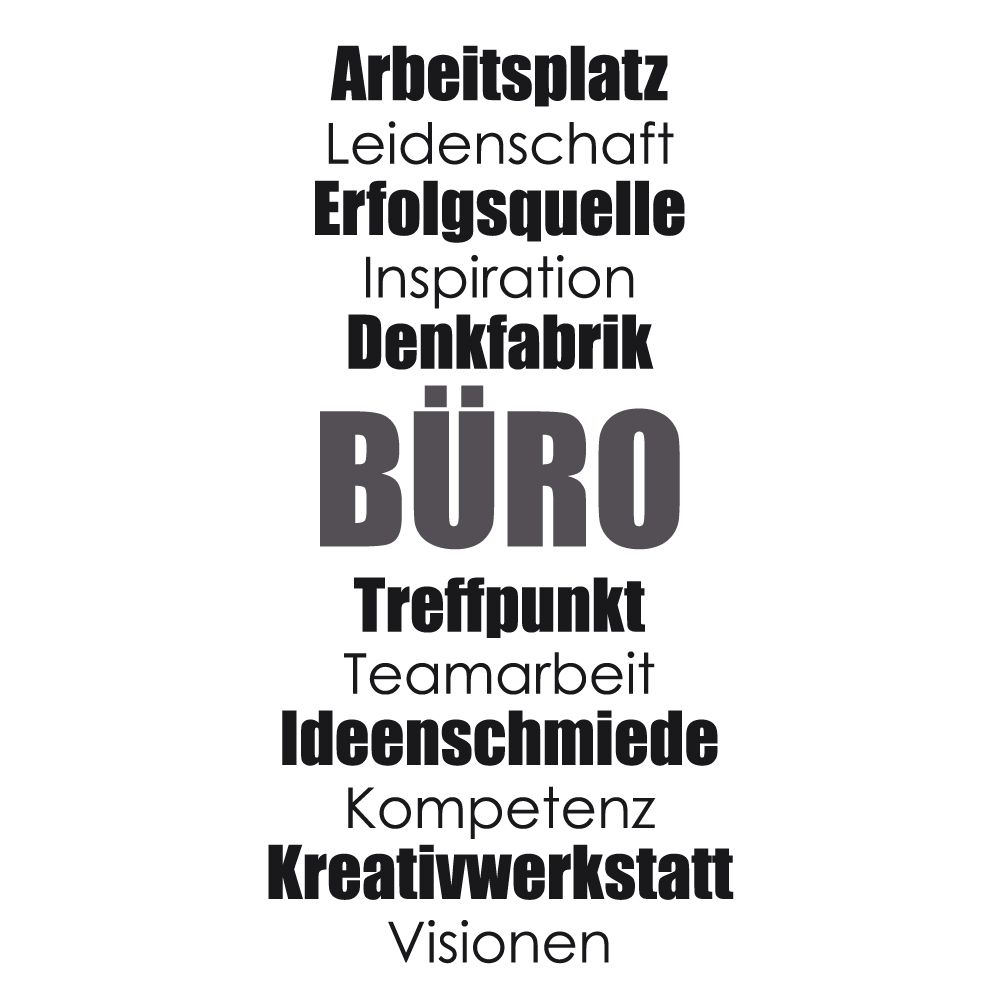 Wandtattoo "Büro Motivation"