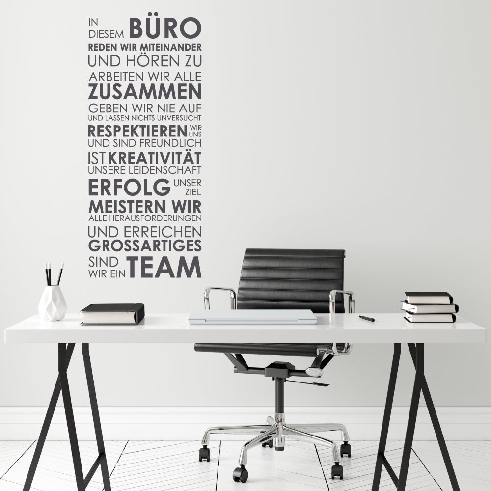 Wandtattoo "In diesem Büro"