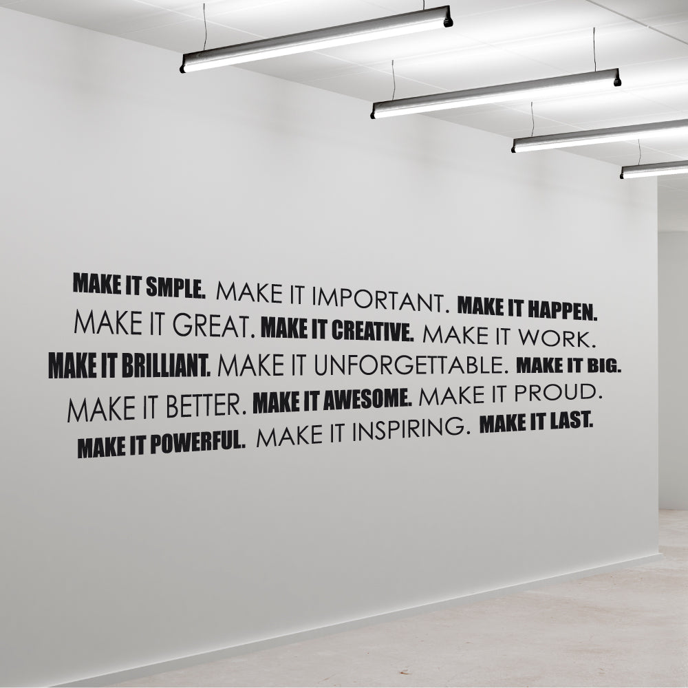 Wandtattoo "Make it great"