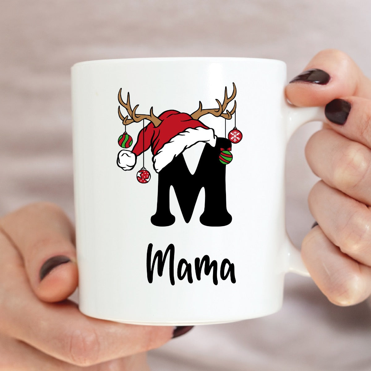 Weihnachtstasse - Monogram individualisiert